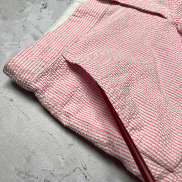 Lilly Pulitzer Buttercup Short SIZE 0 WAIST 29 Pink Seersucker Scallop Pockets - Picture 7 of 9